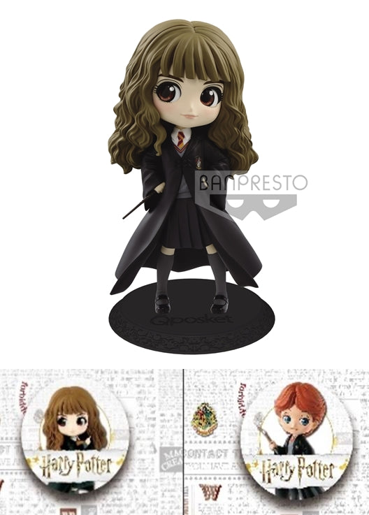 Banpresto Harry Potter Q Posket Hermione Granger (Normal Color) - Figure Collezionabile 16 Cm, Stilizzata E Dolce