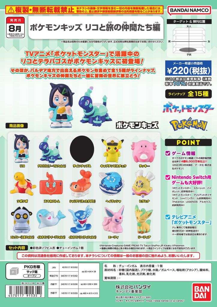 Primo Rico Pokemon 【預訂日期至03-Apr-24】Bandai -Pokemon Kids Rico and his traveling companions