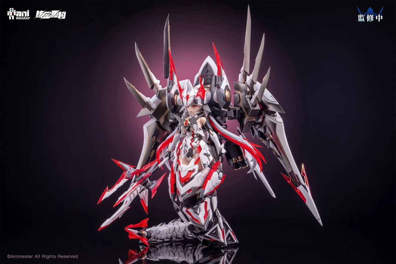 大漫匠Animester - 核金重構- 1/12「紫微星·白」白蛇機娘拼裝可動模型