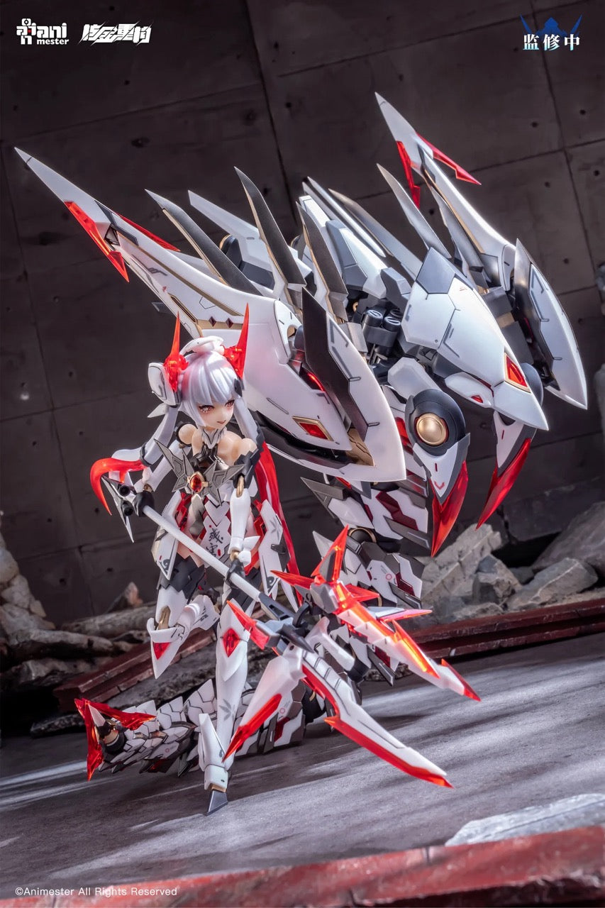 大漫匠Animester - 核金重構- 1/12「紫微星·白」白蛇機娘拼裝可動模型