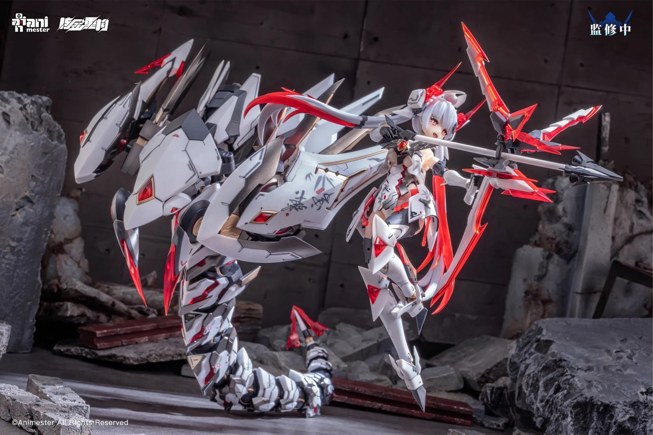 大漫匠Animester - 核金重構- 1/12「紫微星·白」白蛇機娘拼裝可動模型