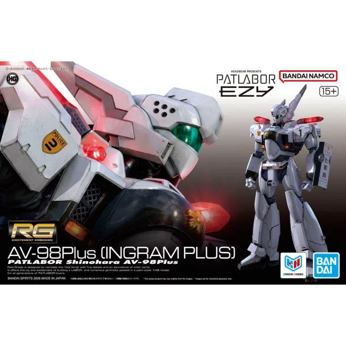 【フォロー割10%OFF】バンダイRG 1/48 AV-98Plus Bandai - RG 組裝模型機動警察EZY 1/48 AV-98Plus 英格倫PlusY5500