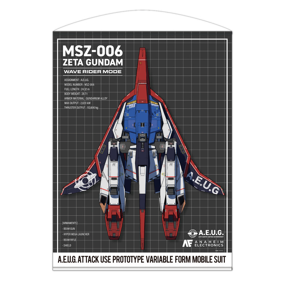 【預訂日期至24-May-26】COSPA - 機動戰士Z高達 原畫 Wave Rider 100CM掛畫(4549970302524 )