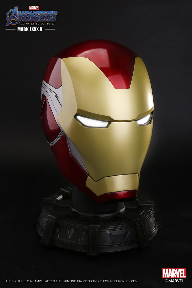 captain america civil war iron man helmet bluetooth speaker 已截訂】Mavel Avengers Chant Anime KB20109 1/1 IRON MAN MK85 HELMATE Blue