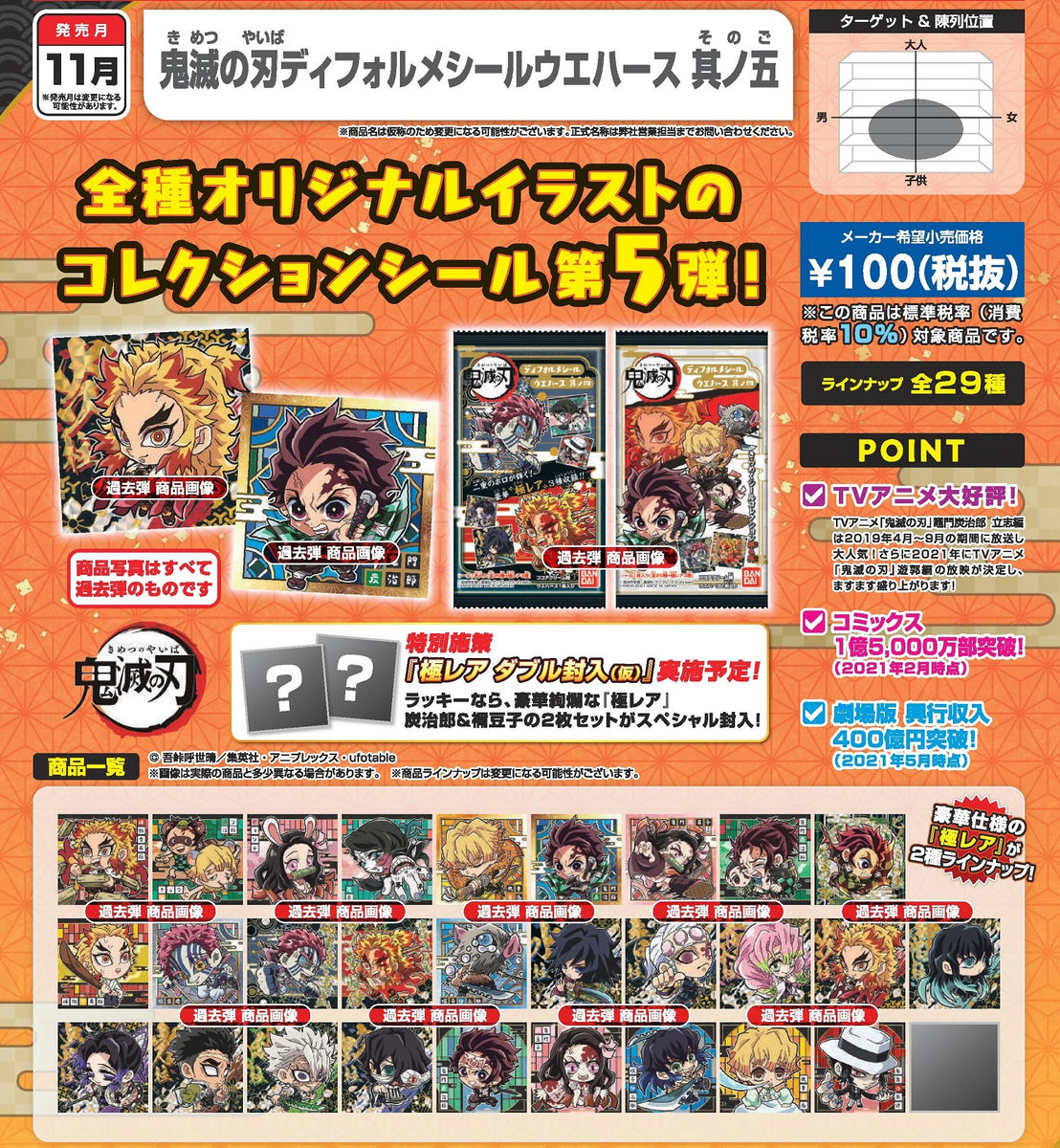 【預訂日期至02-Aug-21】Bandai Demon Slayer Kimetsu no Yaiba Deformed seal waf