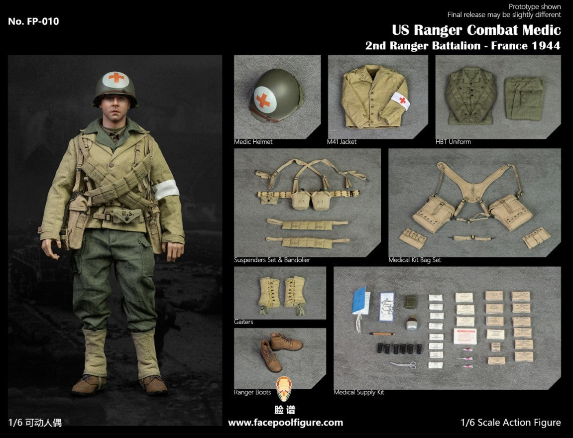 【預訂日期至03-Sep-22】Facepoolfigure 1/6 WWII US Ranger Combat Medic France