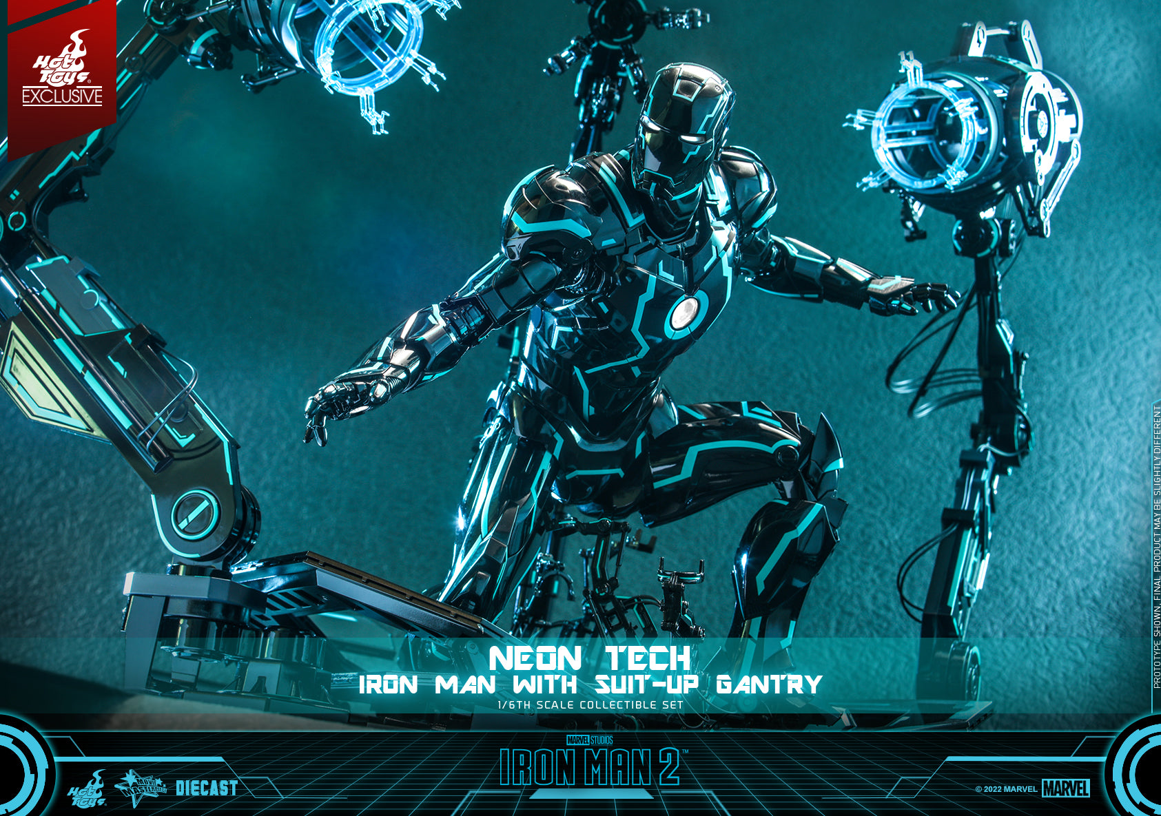 HotToys - IronMan 2 - 1/6 Neon Tech IronMan with Suit – Up Gantry